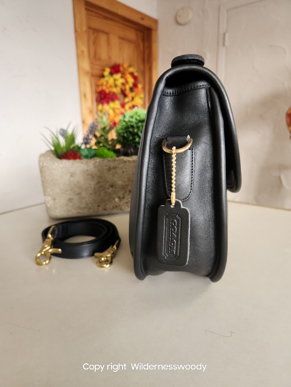 Coach Plaza Bag - The Bistro Bag, #9865 Black, 1980's To Early 1990's, Large - Picture 9 of 16
